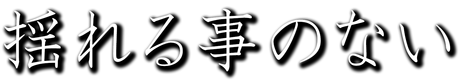 揺れる事のない